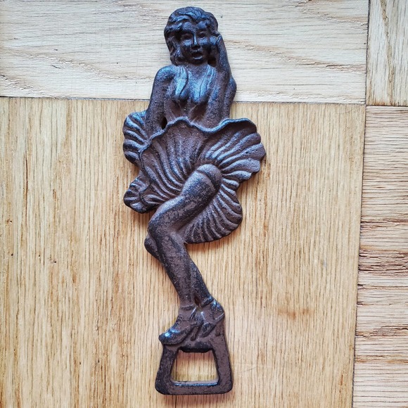 Hollywood Pinup Cast Iron Bottle Opener - Picture 1 of 4